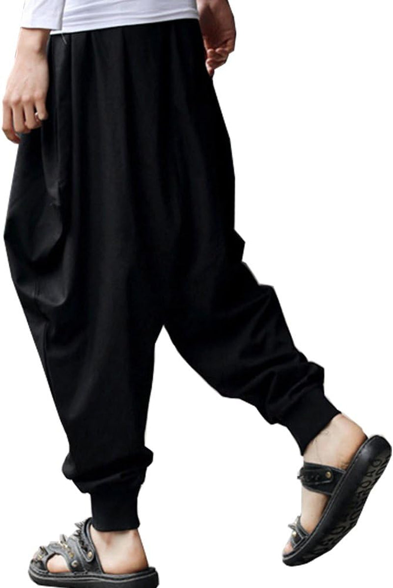 Men'S Loose Stretchy Waist Casual Ankle Length Pants