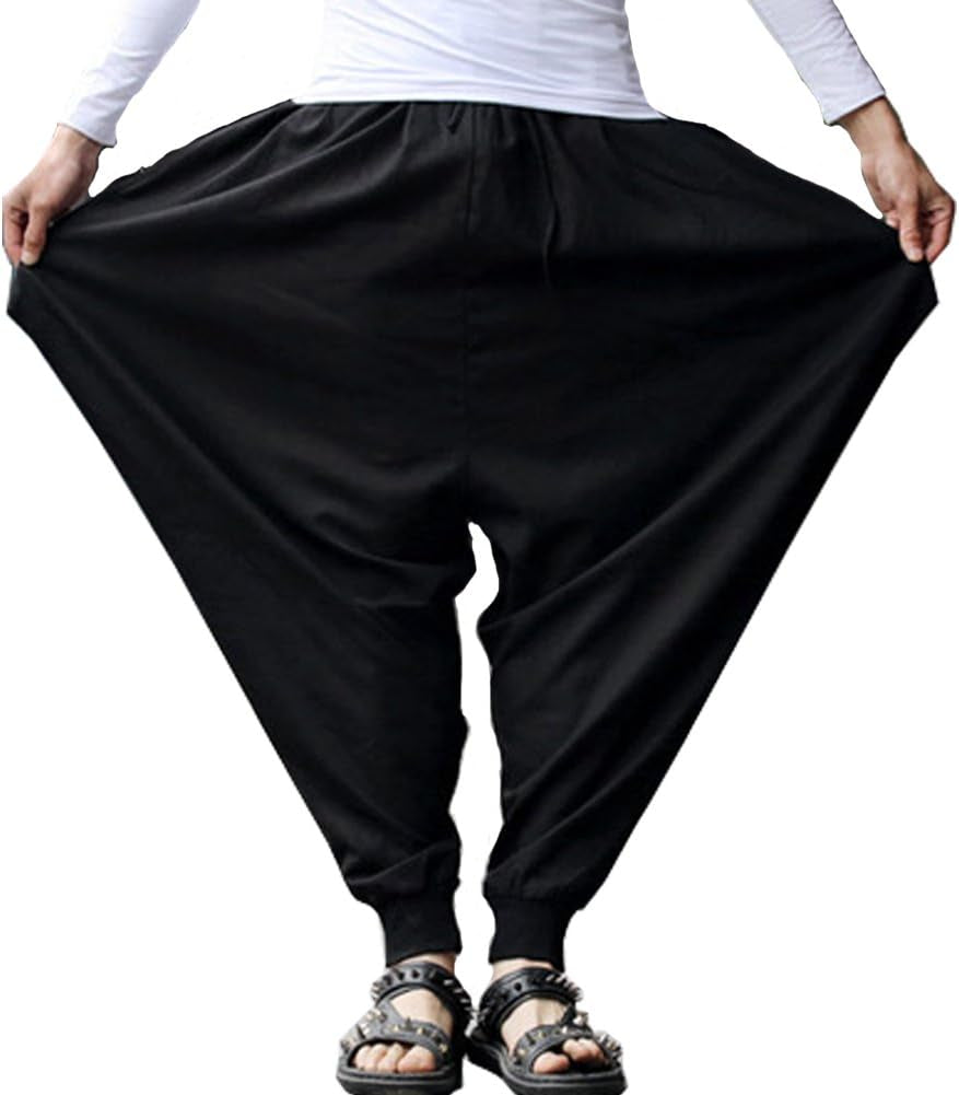 Men'S Loose Stretchy Waist Casual Ankle Length Pants